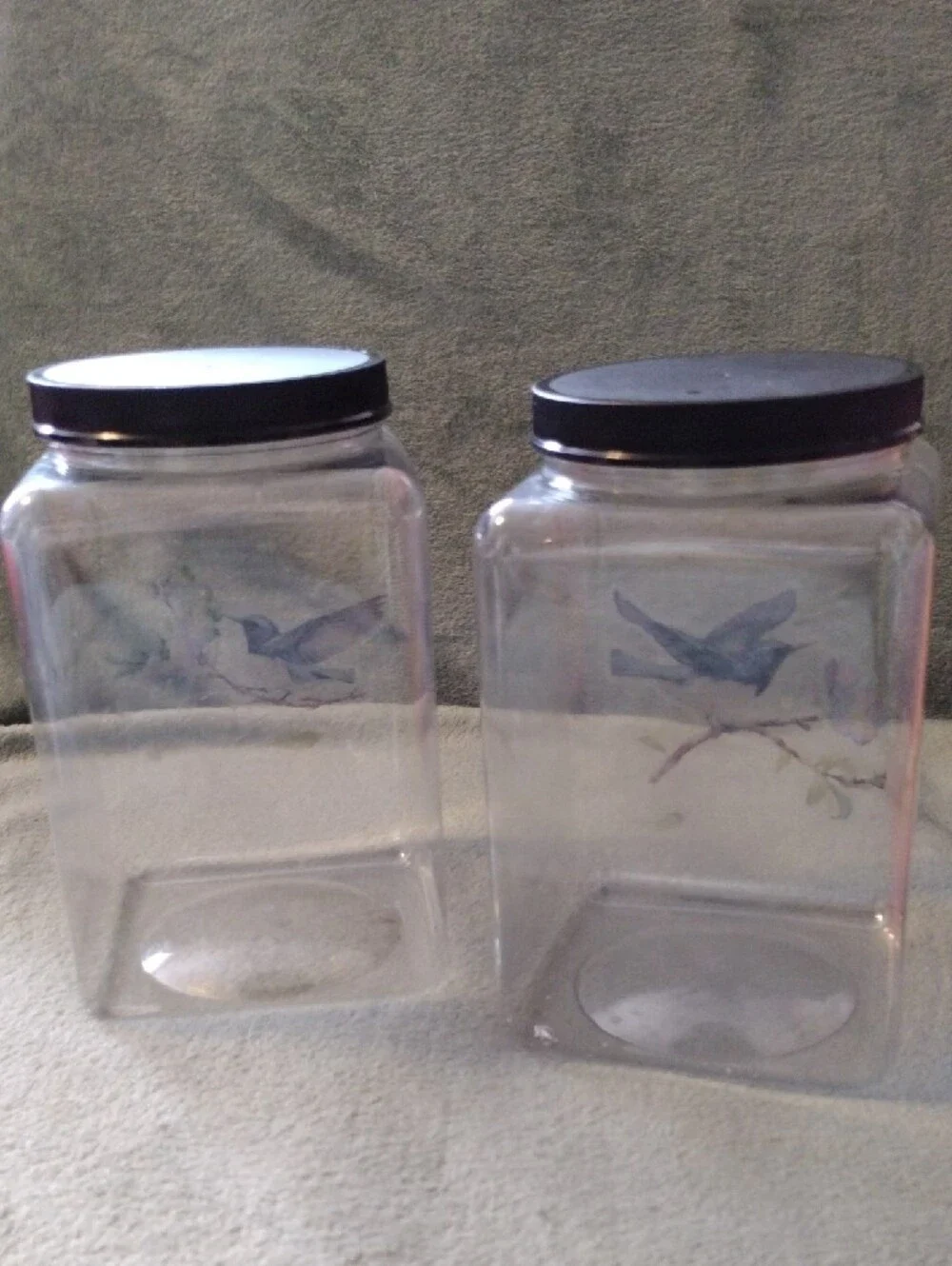 Food Grade Plastic Storage Canisters (Set Of 2)